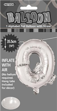 BALLOON FOIL 14 SILVER Q  SelfInflating