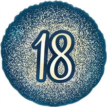 Balloon Foil 16 Glitter Navy Gold 18th Uninflated