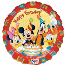 Balloon Foil 17 Mickey Mouse Happy Bday Uninflated