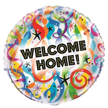 Balloon Foil 18 Bright Welcome Home Uninflated