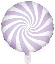 Balloon Foil 18 Candy Round Swirl Pastel Lilac Uninflated