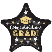 Balloon Foil 18 Congrats Grad Star Uninflated