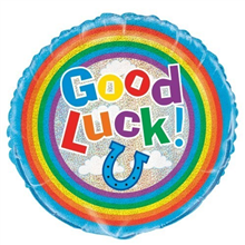 Balloon Foil 18 Good Luck Prismatic Uninflated