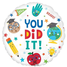 Balloon Foil 18 Grad You Did It Kid Uninflated