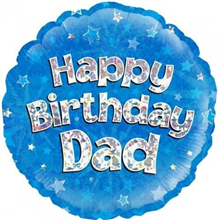 Balloon Foil 18 HBday Dad Blue Uninflated