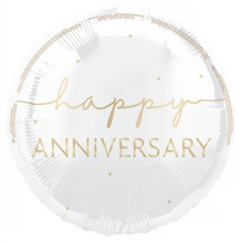 Balloon Foil 18 Happy Anniversary Uninflated