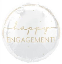 Balloon Foil 18 Happy Engagement Uninflated