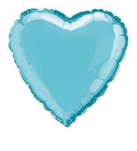 Balloon Foil 18 Heart Pastel Blue Uninflated 