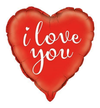 Balloon Foil 18 Heart Red I Love You Uninflated