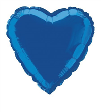 Balloon Foil 18 Heart Royal Blue Uninflated