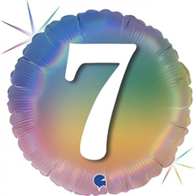 Balloon Foil 18 Pastel Rainbow 7 Uninflated