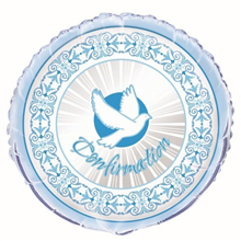 Balloon Foil 18 Radiant Cross Confirmation Blue Uninflated