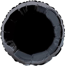 Balloon Foil 18 Round Black Uninflated