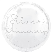 Balloon Foil 18 Silver Anniversary Uninflated