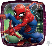 Balloon Foil 18 Spiderman Animated Square Uninflated