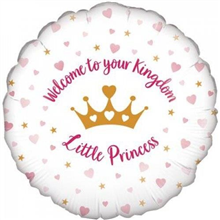 Balloon Foil 18 Welcome Little Princess 228151 Uninflated
