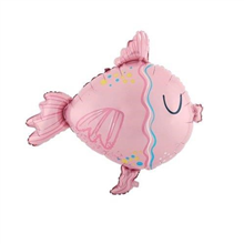 Balloon Foil 24 Pink Fish Uninflated