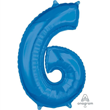 Balloon Foil 26 Blue 6 Uninflated