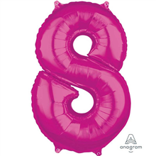 Balloon Foil 26 Pink 8 Uninflated