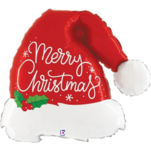 Balloon Foil 27 Xmas Santa Hat  Uninflated