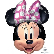 Balloon Foil 28 Minnie Mouse Head Uninflated