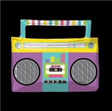 Balloon Foil 30 Awesome Party Boom Box Uninflated