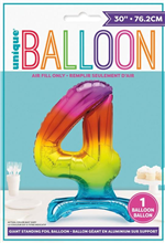 Balloon Foil 30 Standing 4 Rainbow SelfInflating AirFill