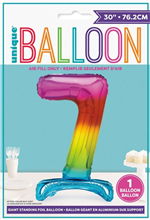 Balloon Foil 30 Standing 7 Rainbow SelfInflating AirFill
