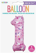 Balloon Foil 34 1 Unicorn Uninflated