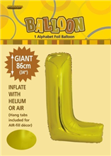Balloon Foil 34 Gold L Uninflated