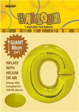 Balloon Foil 34 Gold O Uninflated
