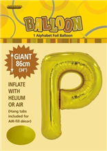 Balloon Foil 34 Gold P Uninflated