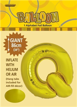 Balloon Foil 34 Gold Q Uninflated