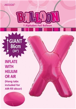 Balloon Foil 34 Hot Pink X Uninflated