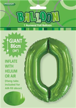 Balloon Foil 34 Lime Green 0 Uninflated