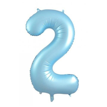 Balloon Foil 34 Matt Pastel Blue 2 Uninflated