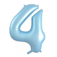 Balloon Foil 34 Matt Pastel Blue 4 Uninflated