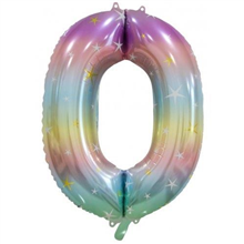 Balloon Foil 34 Matt Pastel Rainbow 0 Uninflated