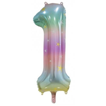 Balloon Foil 34 Matt Pastel Rainbow 1 Uninflated