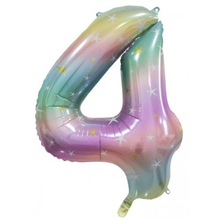 Balloon Foil 34 Matt Pastel Rainbow 4 Uninflated