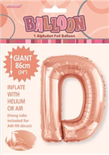 Balloon Foil 34 Rose Gold D Uninflated 