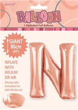 Balloon Foil 34 Rose Gold N Uninflated