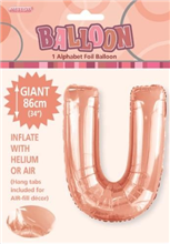 Balloon Foil 34 Rose Gold U Uninflated
