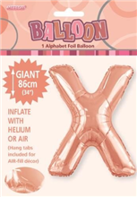 Balloon Foil 34 Rose Gold X Uninflated 