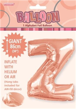 Balloon Foil 34 Rose Gold Z Uninflated