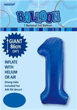Balloon Foil 34 Royal Blue 1 Uninflated