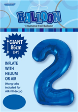 Balloon Foil 34 Royal Blue 2 Uninflated