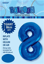 Balloon Foil 34 Royal Blue 8 Uninflated