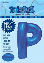 Balloon Foil 34 Royal Blue P Uninflated
