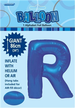 Balloon Foil 34 Royal Blue R Uninflated